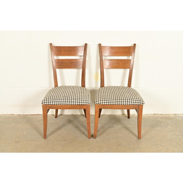 Mission Stickley Mission Oak Arts & Crafts Side Chairs or Dining Chairs, Pair For Sale - Image 3 of 16