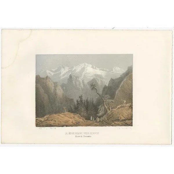 Morel, Illustrations of Switzerland, Mont Blanc, 1850s, Prints, Set of 5 For Sale - Image 5 of 7
