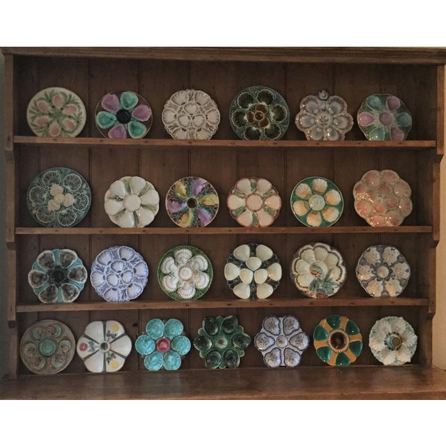 French Majolica Oyster Plate Salins, Circa 1890 For Sale In Austin - Image 6 of 7