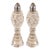 Vintage Tall Faceted Crystal-Glass Salt and Pepper Shakers With Silver-Tone Caps For Sale