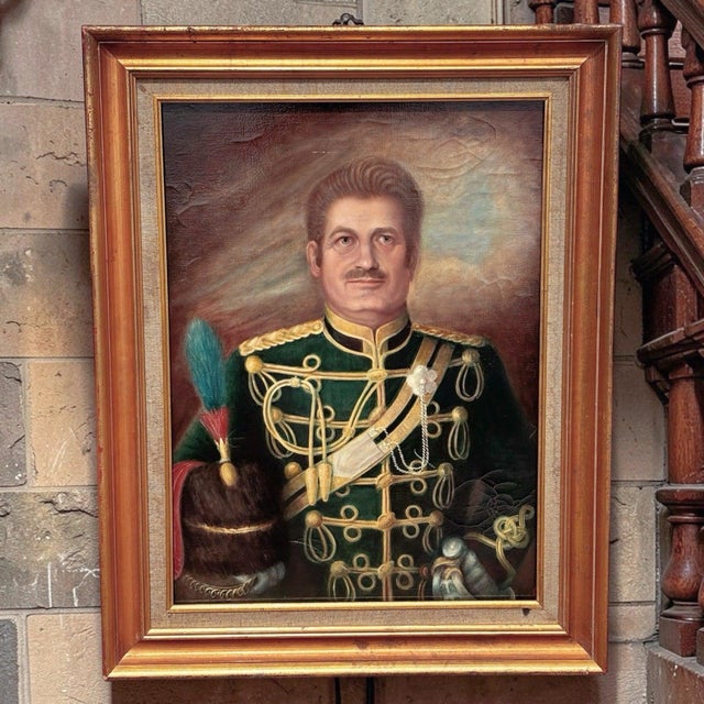 Unknown, Cavalry Officer, Oil, Framed For Sale - Image 15 of 15