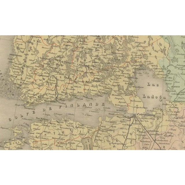 Antique Map of Scandinavia and the Baltic – Andriveau-Goujon, circa 1860s This impressive antique map presents Northern...