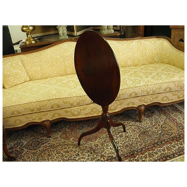 Wood 18th Century Mahogany American Tilt Top Tea Table or Candle Stand For Sale - Image 7 of 16