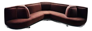Custom Mohair Velvet Banquette Sectional