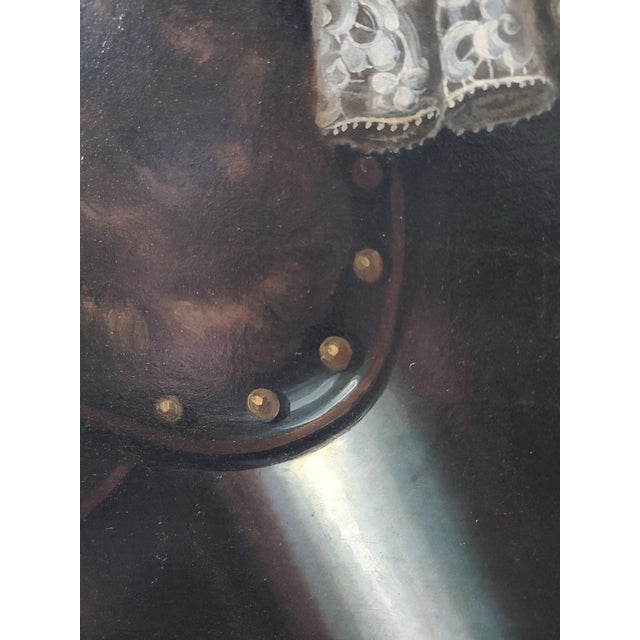 Black Antique 18th Century Oil Painting Portrait Follower of Sir John Baptist Medina - Unsigned For Sale - Image 8 of 17
