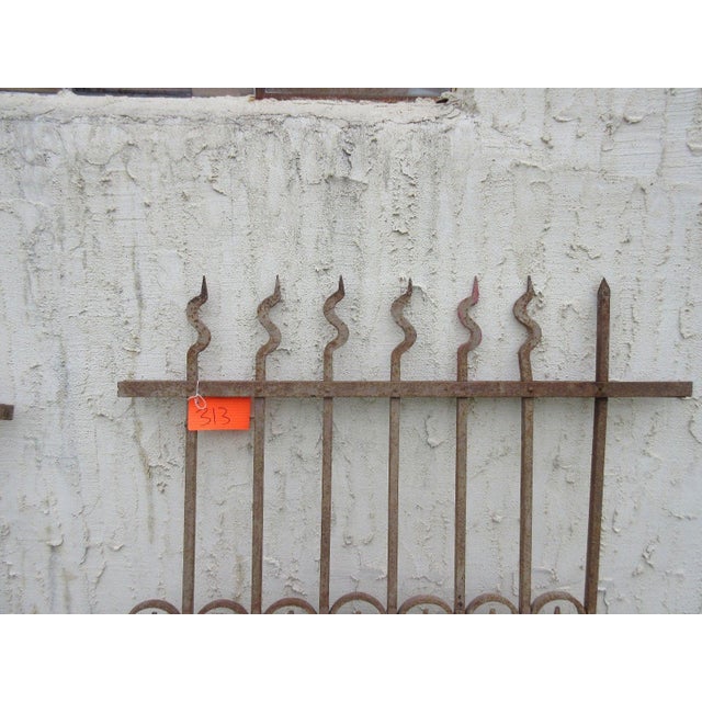 Victorian Antique Victorian Iron Gate Window Garden Fence Architectural Salvage Door #313 For Sale - Image 3 of 5