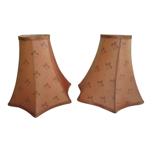 Vintage Silk Lamp Shades, Pair For Sale