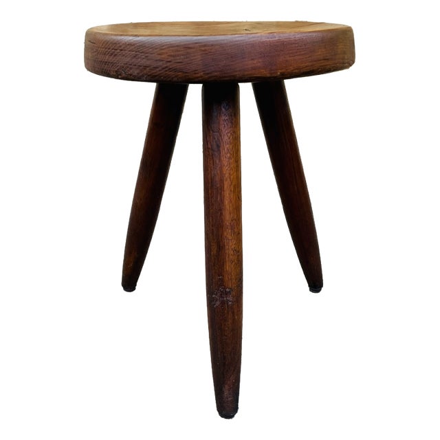 Vintage High Ash Berger Stool attributed to Charlotte Perriand, 1950s For Sale