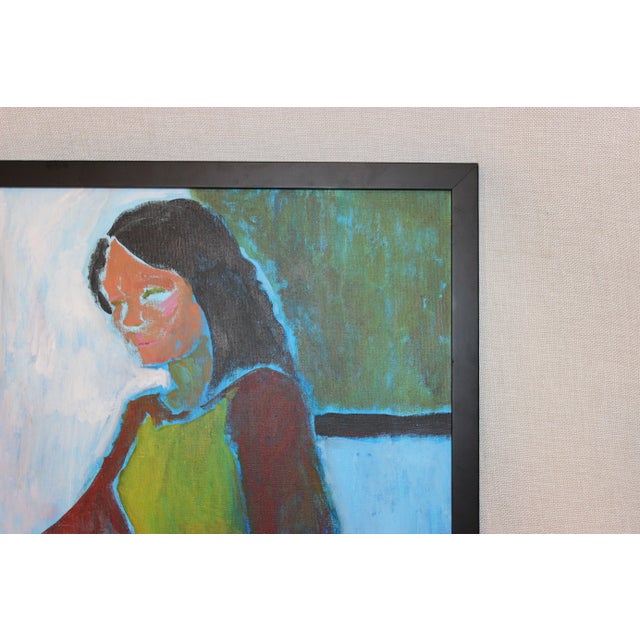 Original Abstract Oil Painting of a Woman, Signed by Artist For Sale In New York - Image 6 of 9
