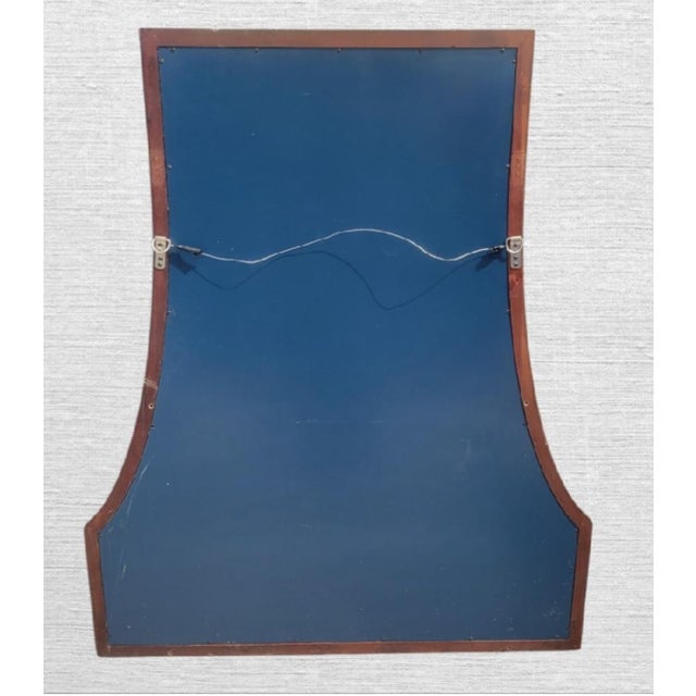 Vintage Large Pagoda Wood Framed Wall Mirror in the Manner of Barbara Barry For Sale In West Palm - Image 6 of 8
