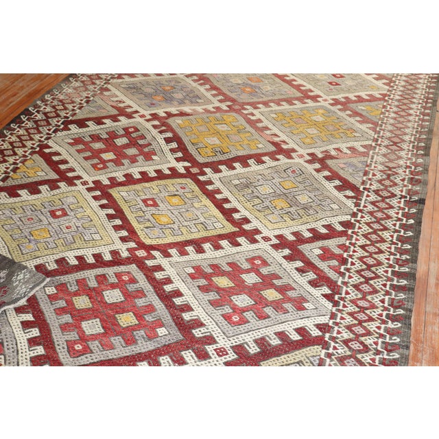 Late 20th Century Tribal Jajim Kilim Turkish Rug For Sale In New York - Image 6 of 18