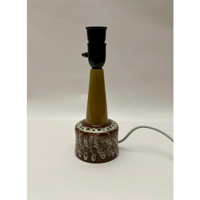 Mid-Century Modern Lava Style Table Lamp From p.m Ceramics, Denmark 1970s. For Sale - Image 3 of 12