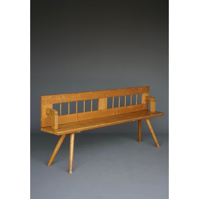 A classic Scandinavian bench with a turnable backrest. A folk art design found through the whole of Scandinavia and often...