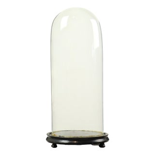 Large Antique Mouth-Blown Glass Dome, 1890s For Sale