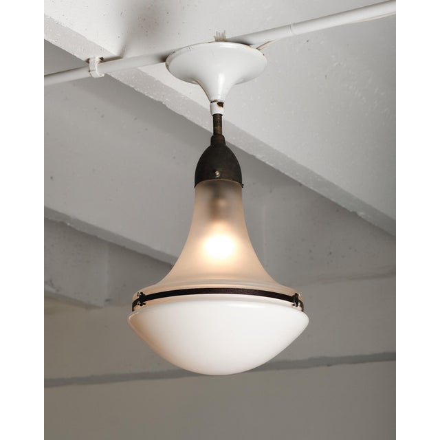 Ivory Luzette Hanging Lamp by Peter Behrens for Siemens, 1920s For Sale - Image 8 of 11