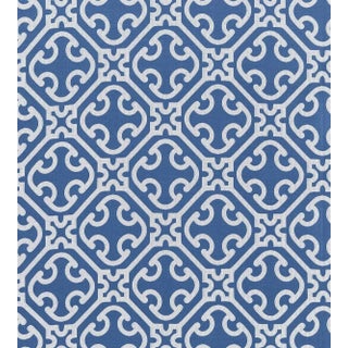The House of Scalamandré Ailin Lattice Weave Fabric, Porcelain For Sale