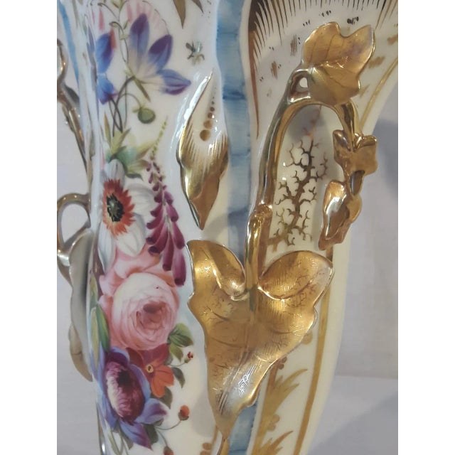 Antique French Porcelain Vases, Set of 2 For Sale - Image 3 of 6