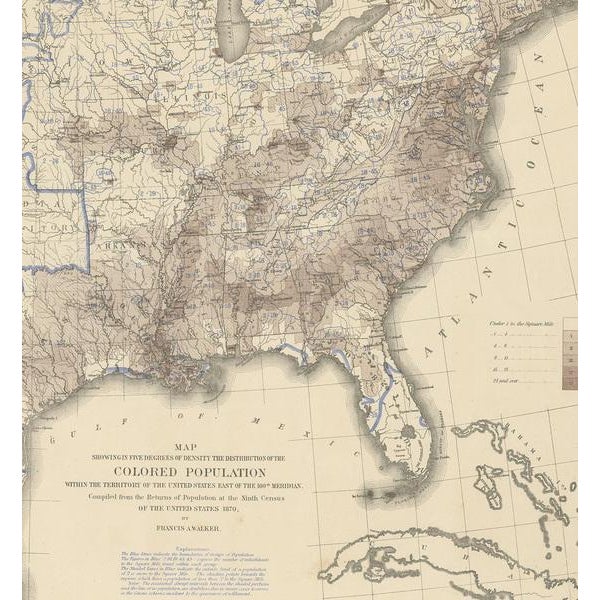 Antique Chart of the US, 1874 For Sale - Image 4 of 5