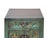 Oriental Distressed Teal Green Flowers Graphic End Table Nightstand For Sale In San Francisco - Image 6 of 8