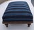Antique Ottoman with Blue Striped Fabric by Fußschemel, 1920s, in Very Good conditions. Designed 1920 to 1949