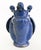 Ceramic Sicilian Caltagirone Blue Glazed Ceramic Pottery Figurative Vase, Signed For Sale - Image 7 of 11