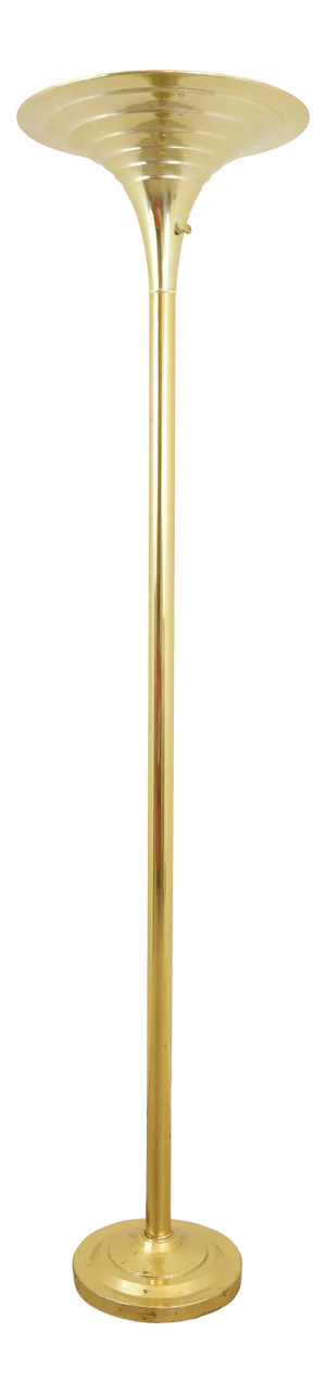 Gold/Brass Art Deco Brass Floor Lamp