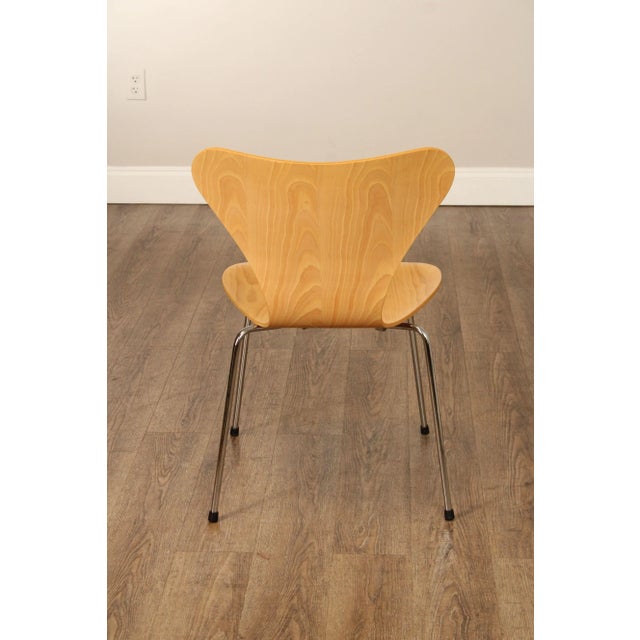 Arne Jacobson For Fritz Hansen Danish Modern Set of Six Dining Chairs For Sale In Philadelphia - Image 6 of 12