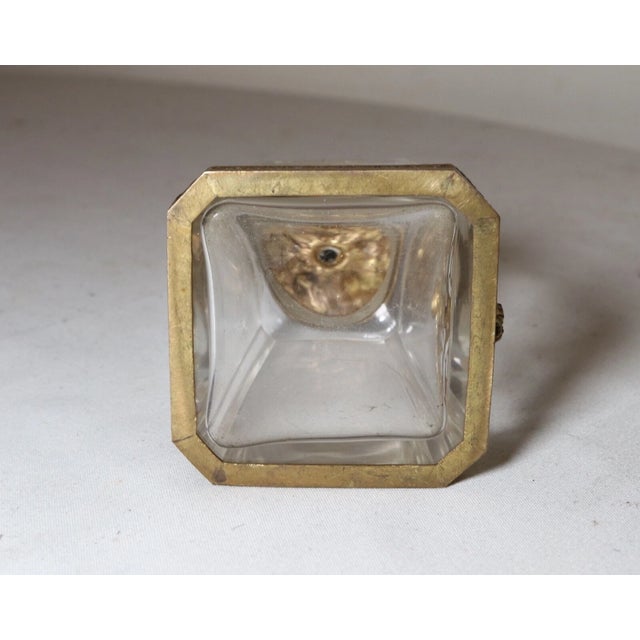 Rare Antique 1800's Antique Gilt Bronze Perfume Bottle Pomander Vinaigrette Jar For Sale - Image 11 of 12