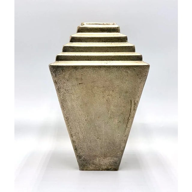 Mid-Century Modern Modernist Silver-Plated Vase, 1950s For Sale - Image 3 of 11