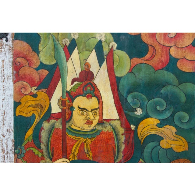 19th Century Colorful Antique Tibetan "Khan" Door Panel For Sale - Image 5 of 11