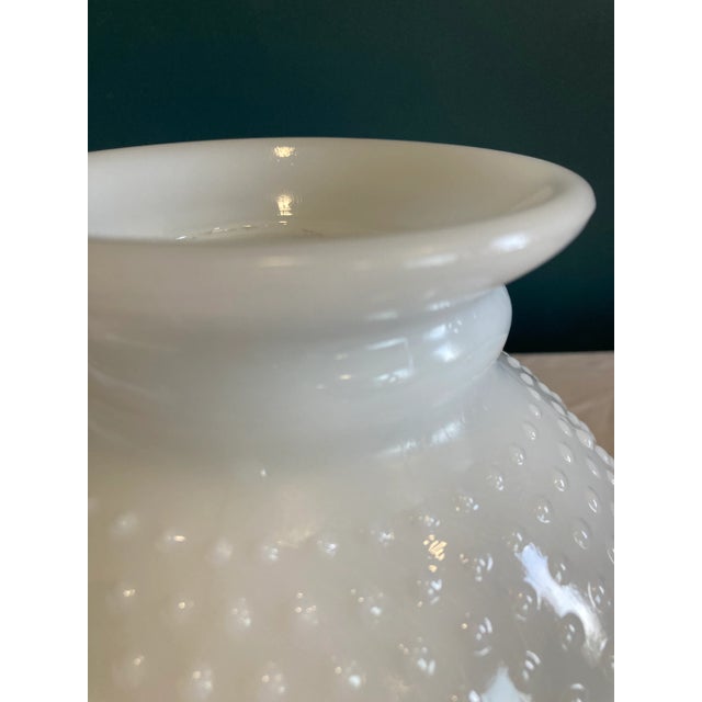 Mid-Century Modern Mid-Century White Glass Hobnail Lampshade For Sale - Image 3 of 6