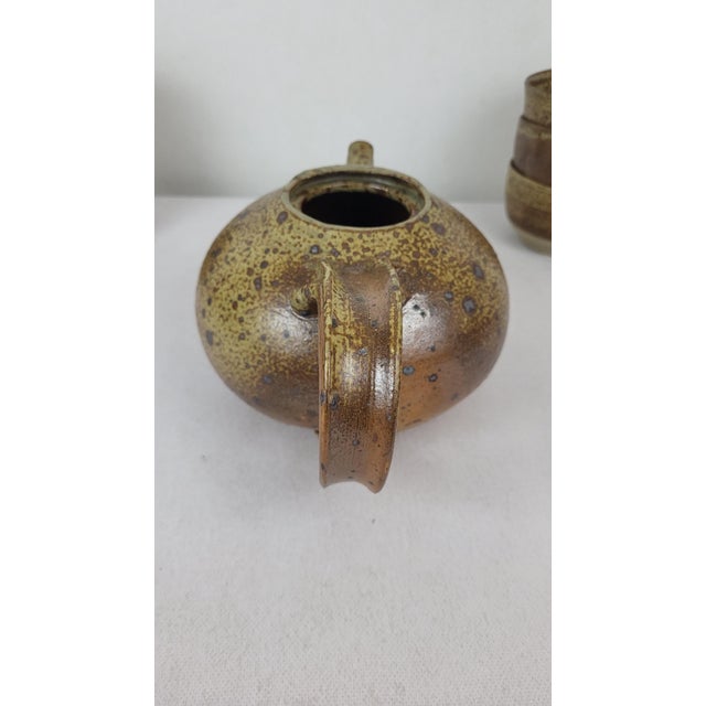 Stoneware Tea Service by Charles Gaudry, 1960s, Set of 7 For Sale - Image 6 of 8