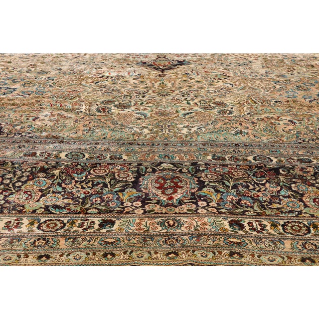 Mid 20th Century Vintage Chinese Qum Rug, 12'00 X 17'08 For Sale - Image 5 of 10