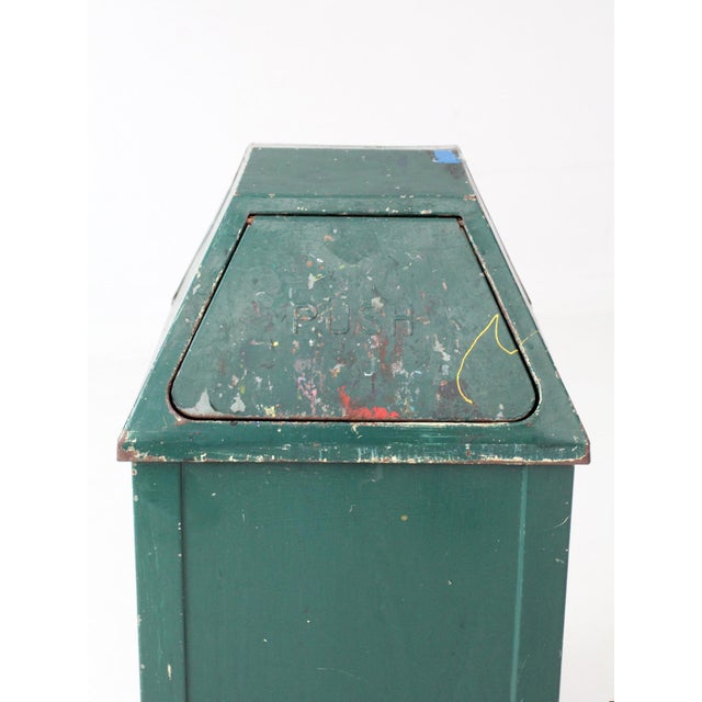 Mid Century Industrial Waste Bin For Sale - Image 10 of 18