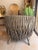 Arteriors Home Arteriors Taupe Leather and Rattan Lounge Chair For Sale - Image 4 of 7