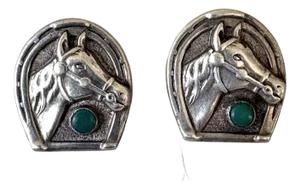 Vintage Bell Trading Post Turquoise & Sterling Silver Post Earrings