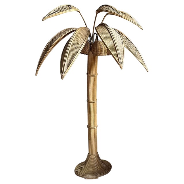 Vintage Coconut Tree Floor Lamp, 1970s For Sale