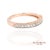 Contemporary 14k (585) Rose Gold Natural Diamond Milgrain Engraved Band Ring Size 6 For Sale - Image 3 of 11