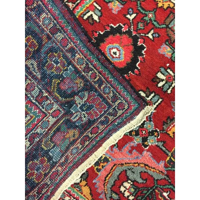 Vintage Brick Red Oriental Area Rug 7'6 X 10'9 For Sale - Image 4 of 8