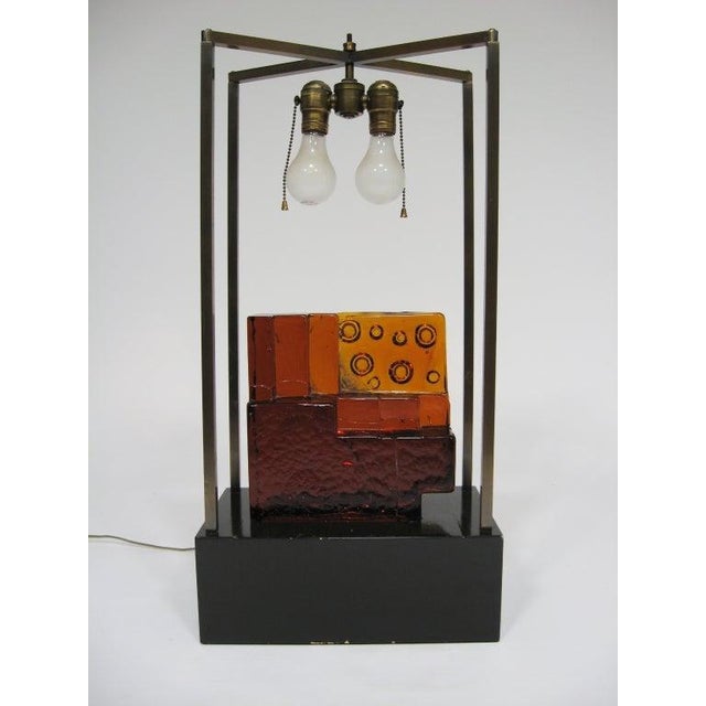 Custom Art Glass Sculpture Lamp from Arthur Elrod Interior For Sale In Chicago - Image 6 of 10