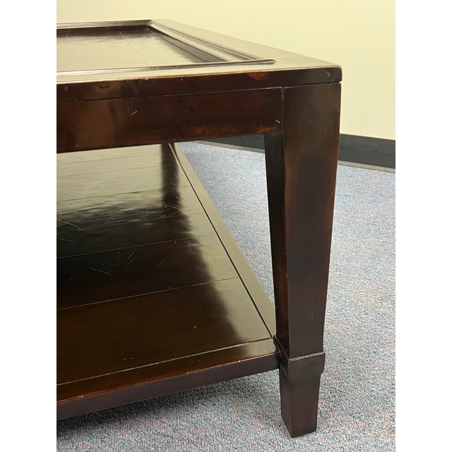 2000 - 2009 Bernhardt Living Vintage Patina Square Coffee Table For Sale - Image 5 of 8
