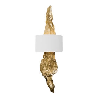 Regina Andrew Driftwood Sconce in Antique Gold Leaf For Sale