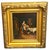 Mid-19th Century Biedermeier Genre Painting “The Surprise,” Oil on Tin A charming mid-19th-century Continental genre...