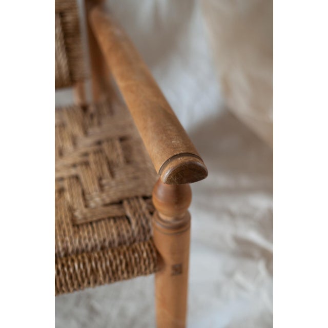 1960s Wooden and Rope Chairs by Adrien Audoux & Frida Minet, 1960s, Set of 2 For Sale - Image 5 of 7