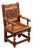 Late 19th-Century Gothic Revival Carved Wood Wainscot Armchair For Sale