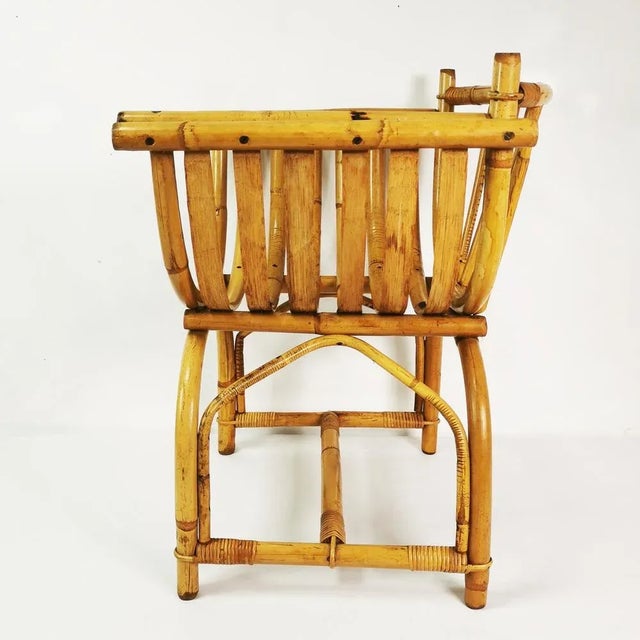 Mid-Century Modern Bamboo Armchair, Germany, 1950s For Sale - Image 6 of 16