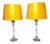 Table Lamps With Glass Base, 1960s, Set of 2 For Sale