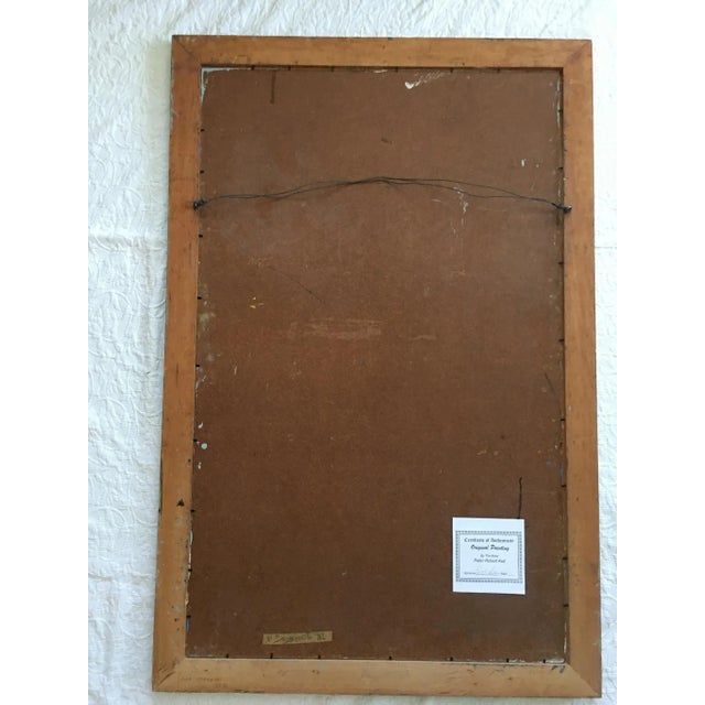 Large Abstract Peter Keil Painting, Framed For Sale - Image 6 of 8