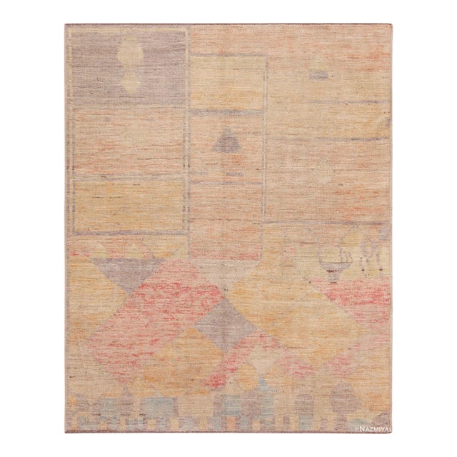 Nazmiyal Collection Modern Geometric Minimalist Rug For Sale