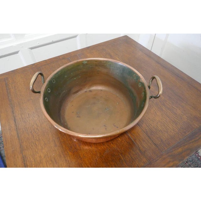 Large 19th Century Double Handled Copper Pan, 1850s For Sale - Image 3 of 6